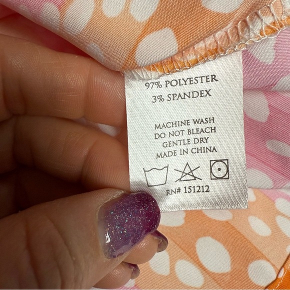 Michelle McDowell size medium Multicolored Puff Sleeve Peplum Blouse - Picture 2 of 7